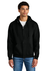 Jerzees Rugged™ Unisex Full-Zip Hooded Sweatshirt - Black Ink - S